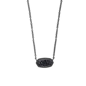 Kendra Scott Black Drusy Necklace